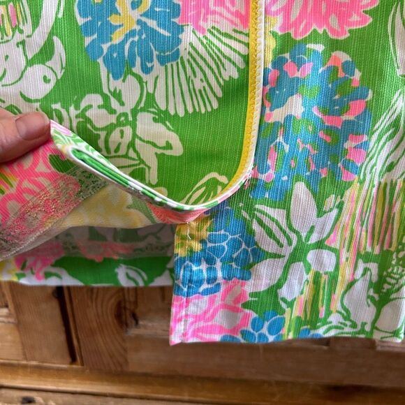 Lilly Pulitzer Size 0 Mini Skirt Zip Back Liner Removed Jasmine Skort - No Skort - Picture 5 of 15